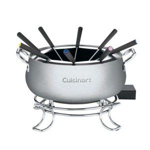 3-Quart Electric Fondue Pot with Forks, Stainless Steel US